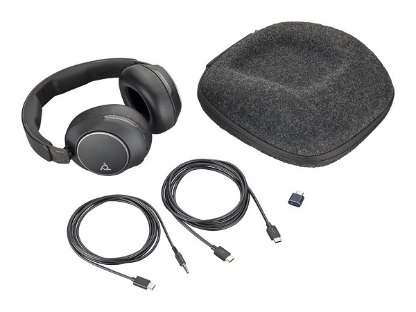 Poly Voyager Surround 80 UC - Headset - Adapter US vorn links