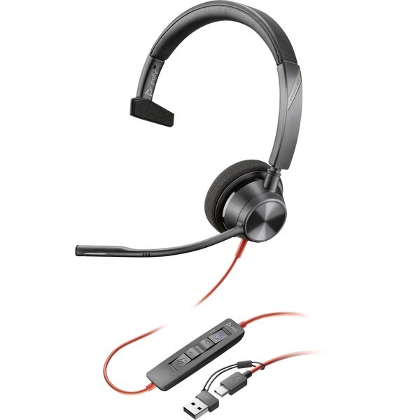 Poly Blackwire 3310-M, Microsoft, USB-C/A