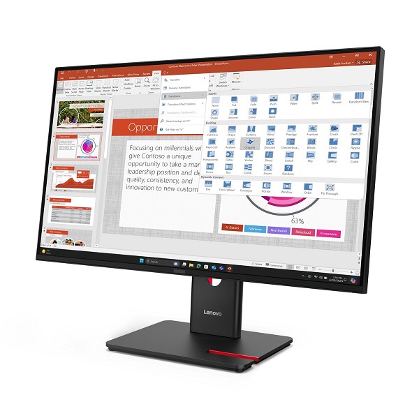 Preview: Lenovo ThinkVision T27-40 - LED-Monitor - 68.6 cm hinten