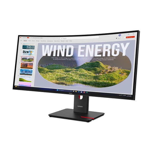 Preview: Lenovo ThinkVision T34WD-40 - LED-Monitor - gebogen - 86.4 c hinten