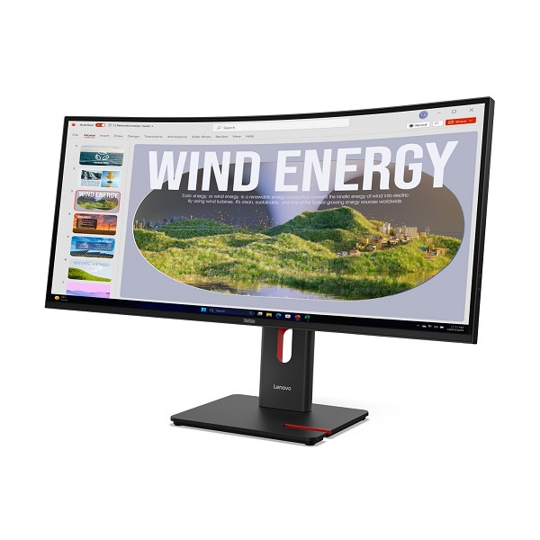 Preview: Lenovo ThinkVision T34WD-40 - LED-Monitor - gebogen - 86.4 c links