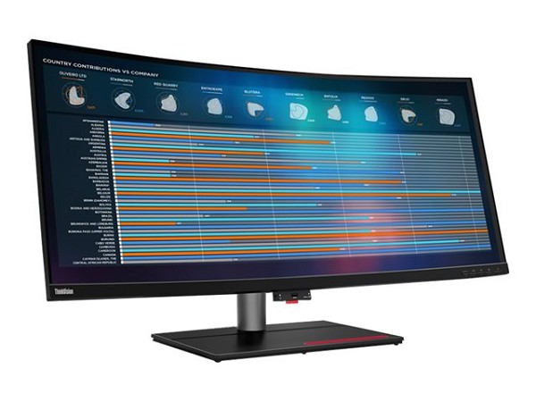 Lenovo ThinkVision P40w-20 - LED-Monitor - gebogen links