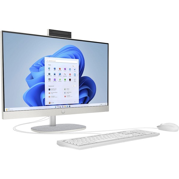 Preview: HP All-in-One 24-cr0006ng, Starry White, Ryzen 5 7 hinten