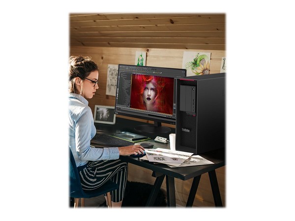 Lenovo ThinkStation P620 - AMD Ryzen ThreadRipper PRO 5955WX vorn rechts