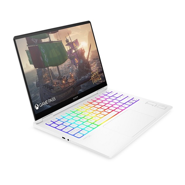 Preview: HP OMEN Transcend Laptop 14-fb1196ng, Ceramic Whit hinten