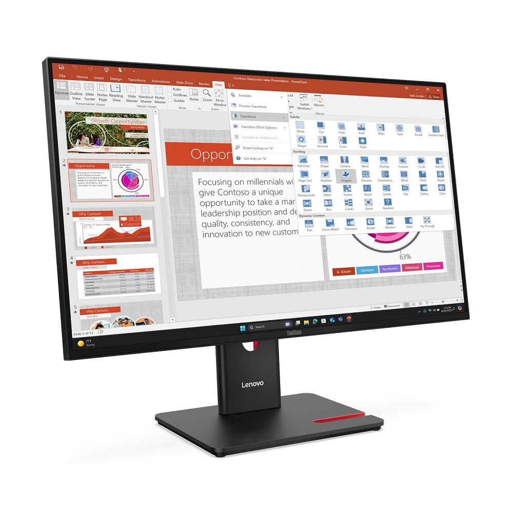 Lenovo ThinkVision T27-40 - LED-Monitor - 68.6 cm rechts