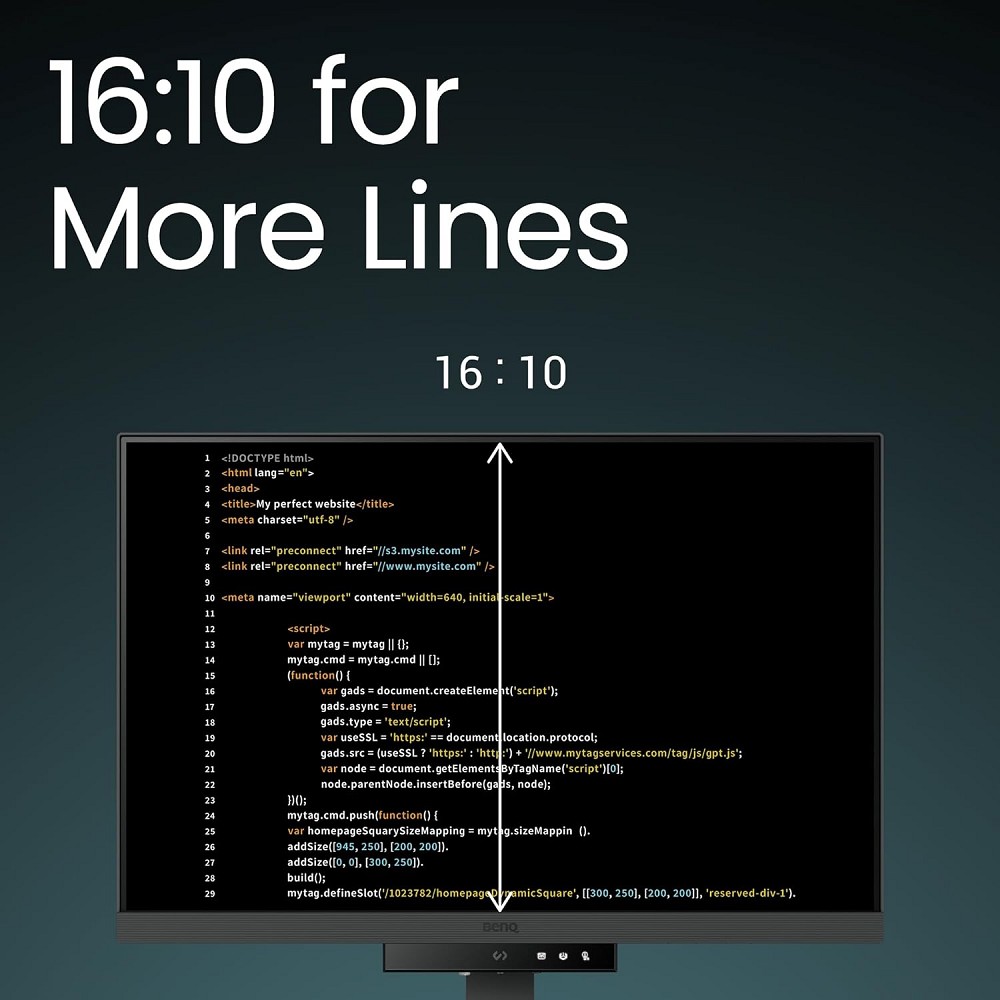 BenQ 61,2cm RD240Q    16:9  HDMI/DP bk.lift/pivot spk. WQXGA außen