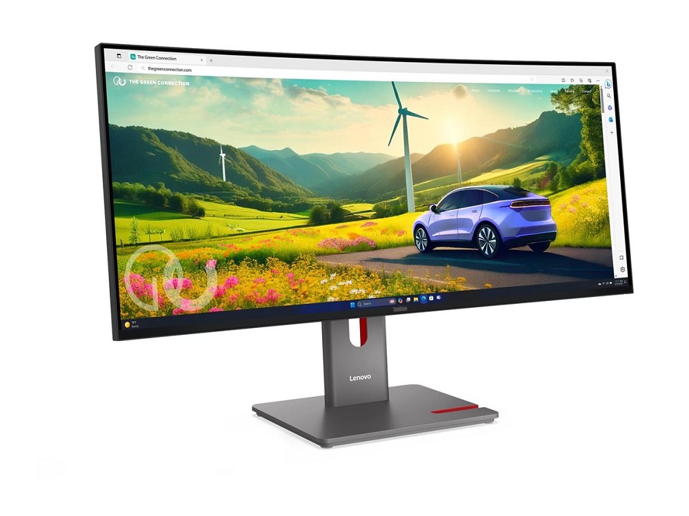 Lenovo ThinkVision P34WD-40 - LED-Monitor - geboge hinten