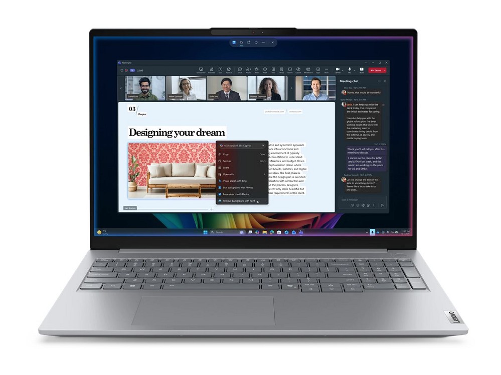 Lenovo ThinkBook 16 G9 IPL -  Core Ultra 7 355 - W hinten