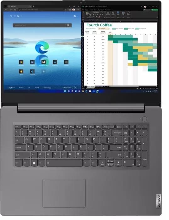 Lenovo V17 G4 IRU -  U-Series U300 - kein Betriebssystem - U hinten