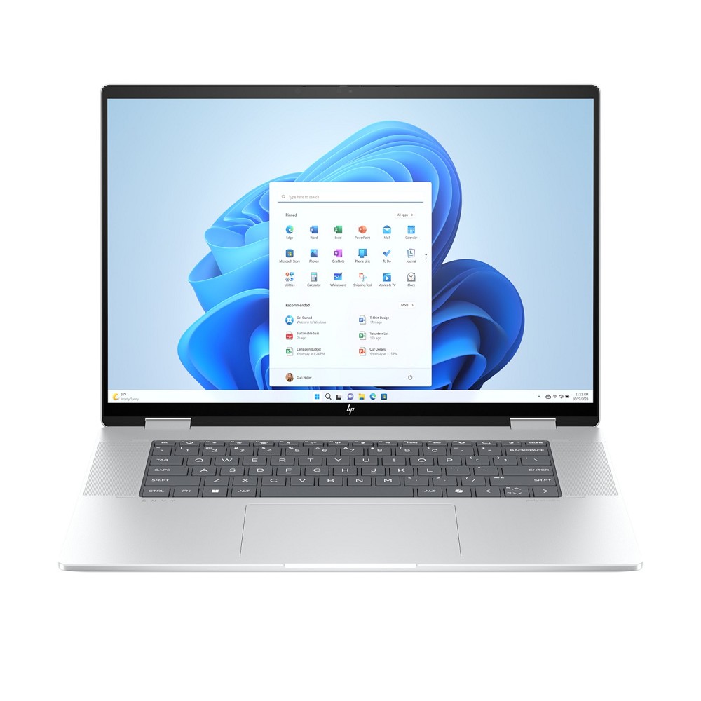 HP Envy x360 2-in-1 16-ac0158ng, Glacier Silver, C hinten