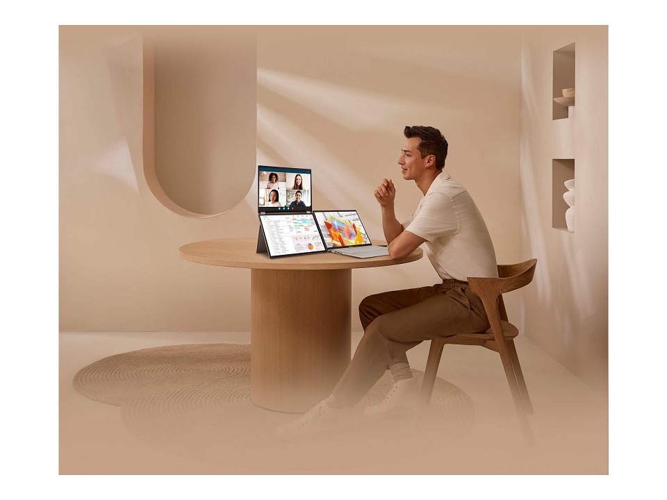 ASUS ZenScreen Duo OLED MQ149CD - Dual-OLED-Monito außen
