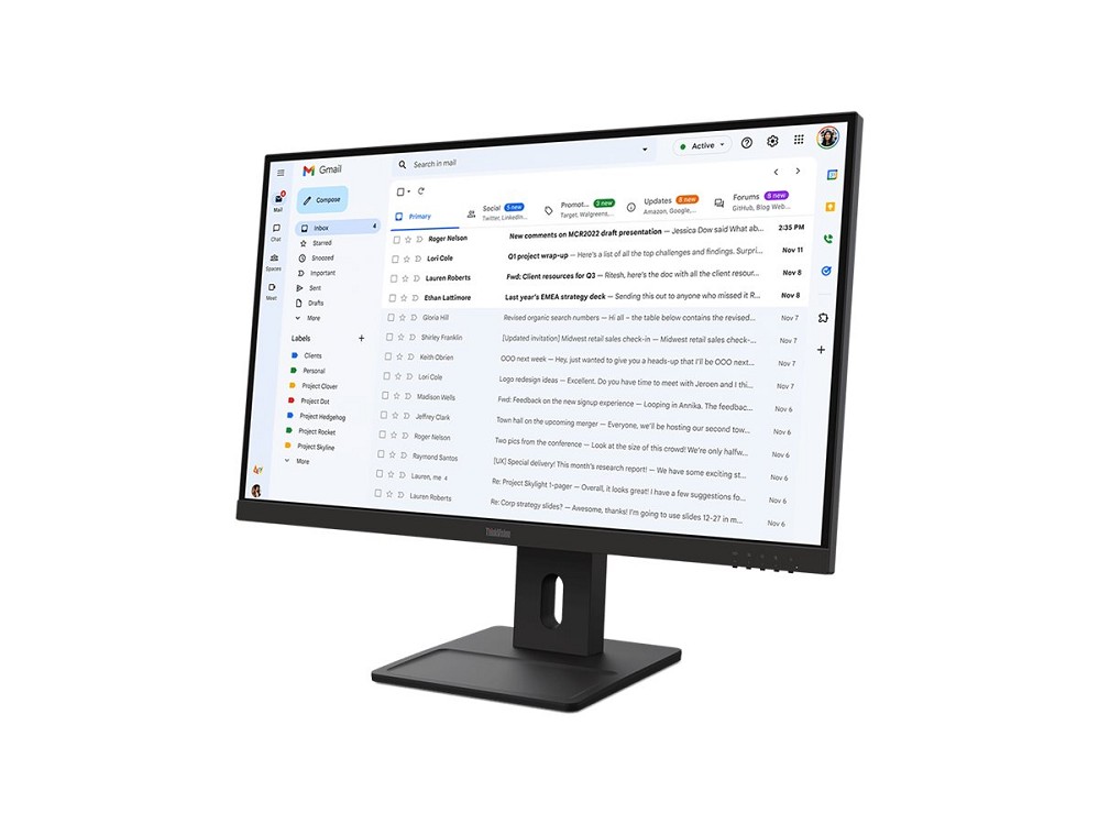 Lenovo ThinkVision E27-40 - LED-Monitor - 68.6 cm (27") rechts