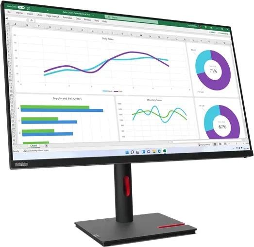 Lenovo ThinkVision T32h-30 - LED-Monitor - 80 cm (31.5") hinten