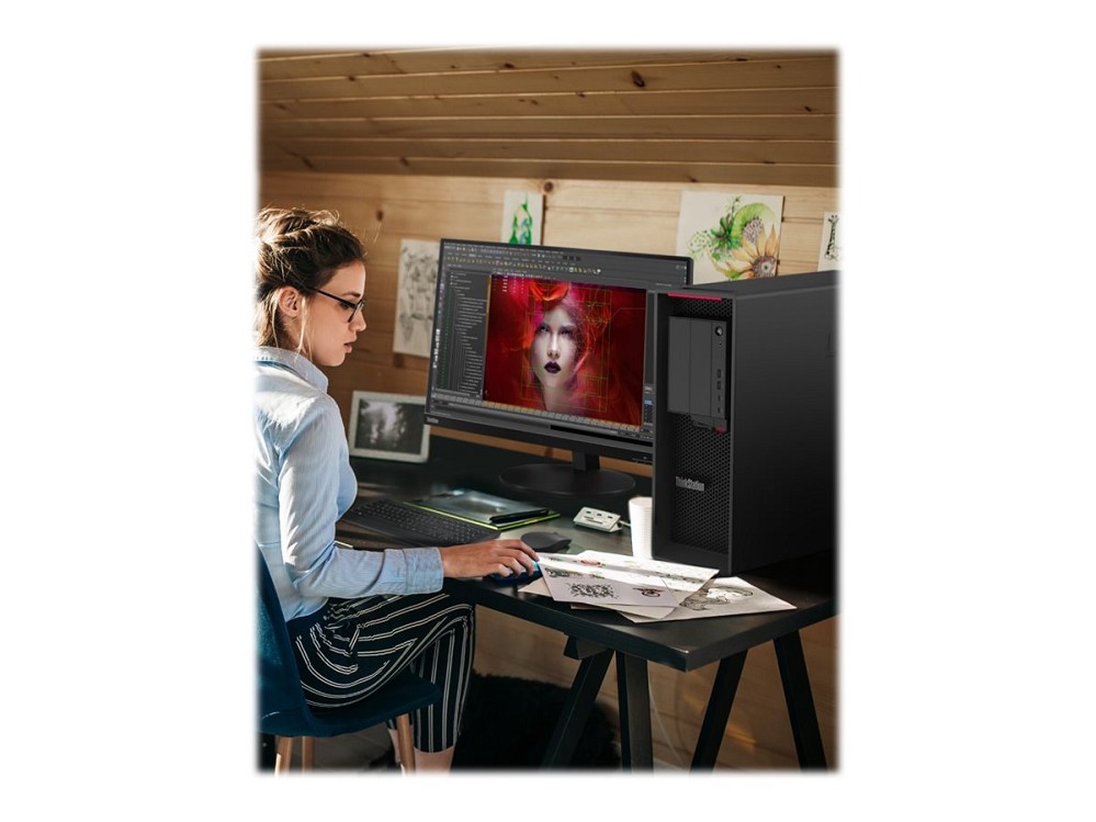 Lenovo ThinkStation P620 - AMD Ryzen ThreadRipper PRO 5955WX vorn rechts