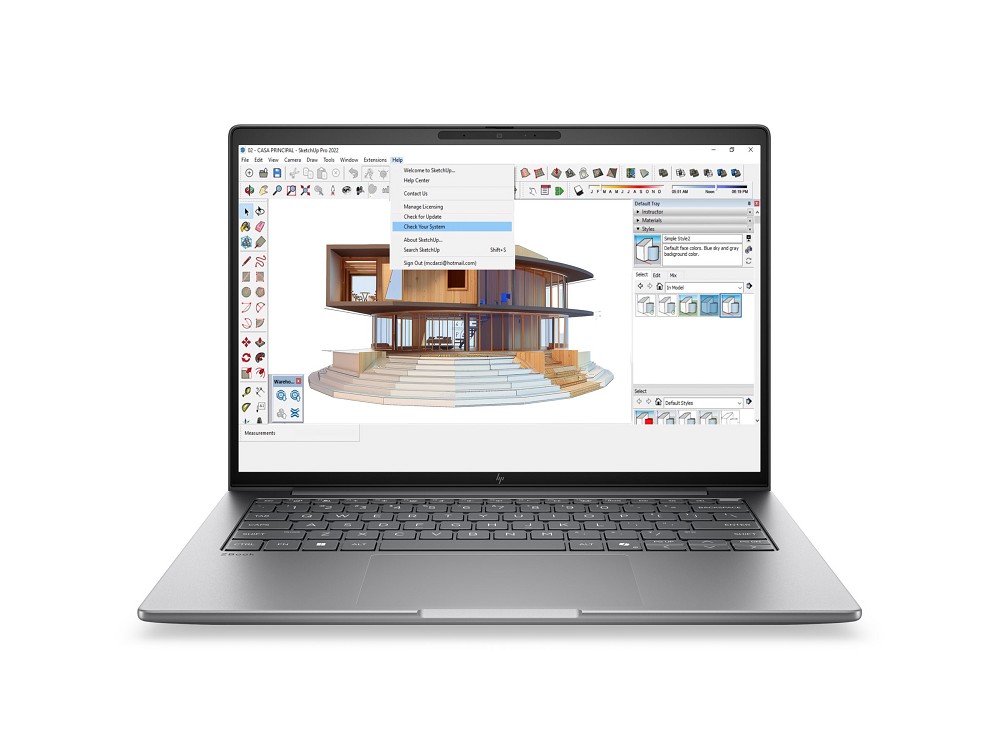 HP ZBook 8 G2a 14 Mobile Workstation, 14" 2.5K IPS, Ryzen AI hinten