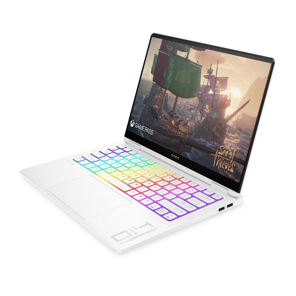 HP OMEN Transcend Laptop 14-fb1196ng, Ceramic Whit rechts