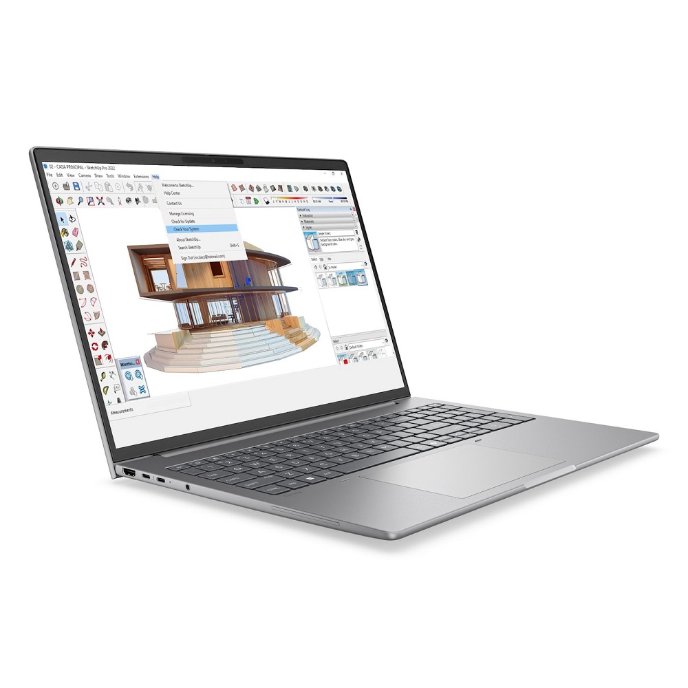 HP ZBook 8 G2a 16, 16" WQXGA OLED, AMD Ryzen AI 7 PRO 450, 3 hinten