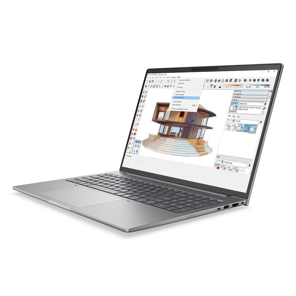 HP ZBook 8 G2i 16, 16" OLED, Intel Core Ultra 7 356H, 64GB,  rechts