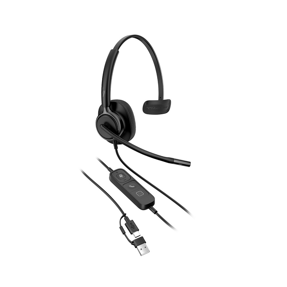 HP Poly Mission 415 Headset – On-Ear, USB-A/USB-C, links