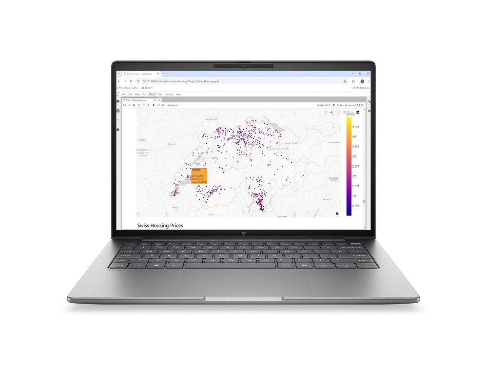 HP ZBook 8 G2a 14, 14" WUXGA Touch IPS, AMD Ryzen AI 7 PRO 4 rechts
