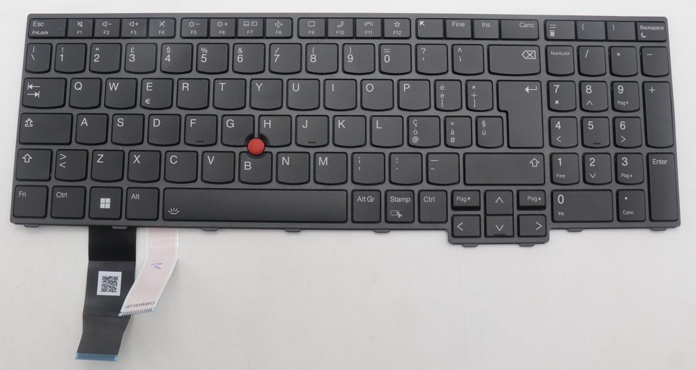 Lenovo Keyboard Black Italy Backlight for ThinkPad L15 G4, P16s G 901